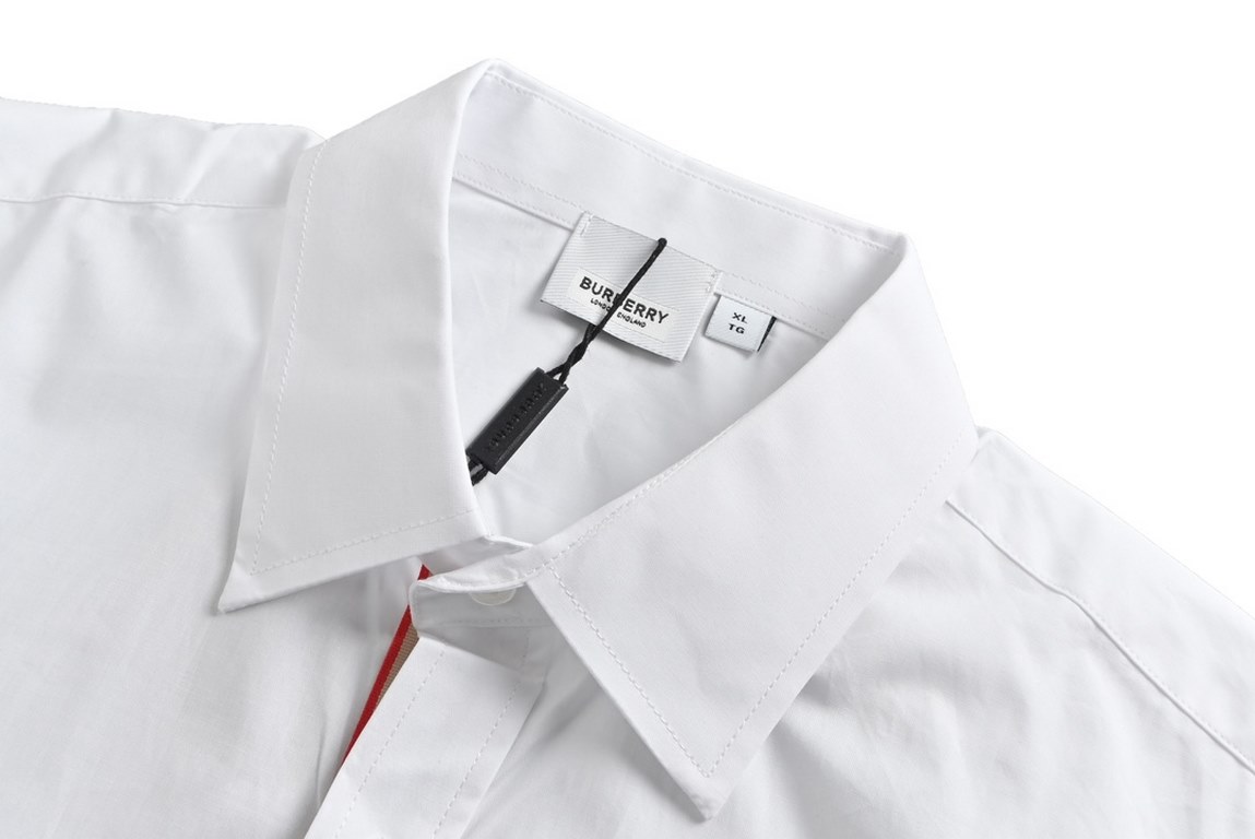 BurberryBurberry Classic BT Monogrammed Embroidered Shirt-White Letter Shirt WhiteClassic pattern cutting design The cutting of this model is a continuation of the most popular loose shirt pattern deconstruction Each cut