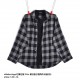 BalenciagaParis 22ss Black and White Plaid False Two Piece Long Sleeve ShirtSize：S M L XL (0 1 2 3)Customized cotton plaid facecloth and vintage plain fabric loose cut, 2 fabric width piece spliced together and become, c