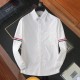 TB 2023ss new men's long sleeve shirt, high quality ready-to-wear! Customized fabric Breathable and comfortable, impeccable details, brand elements design concept, reflecting high quality. Hand feel delicate and soft! Pr