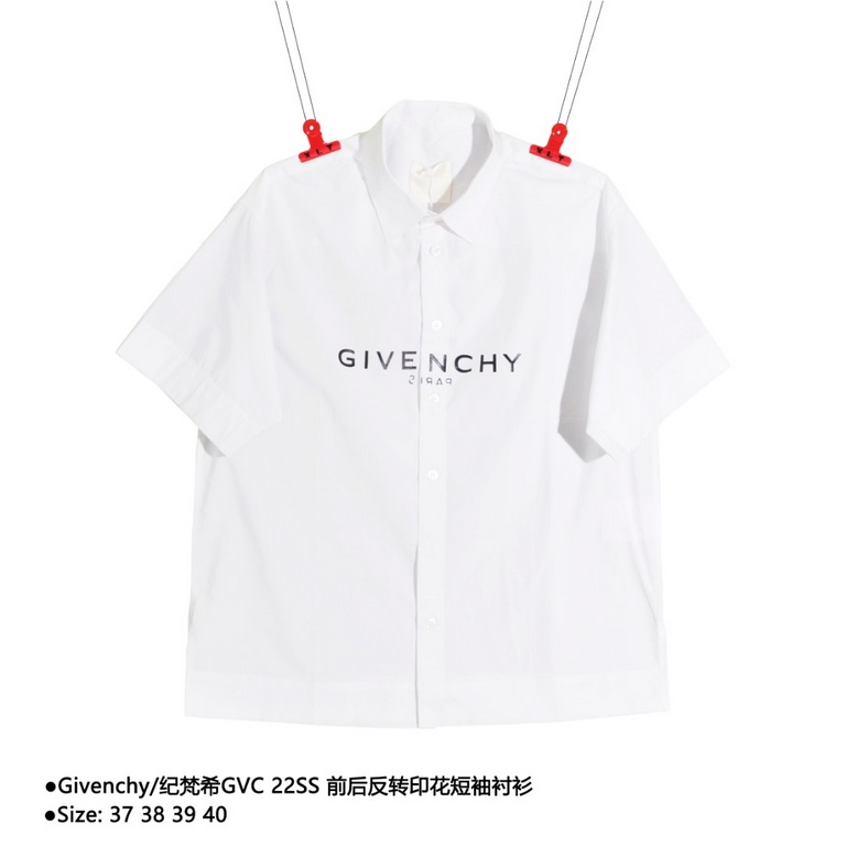 GivenchyGivenchy GVC 22SS Front and Back Reversible Print Short Sleeve ShirtSize37 38 39 40Original printing, using high density Tencel imported 100% cotton fabrics, shirt special machine production, customized shell but