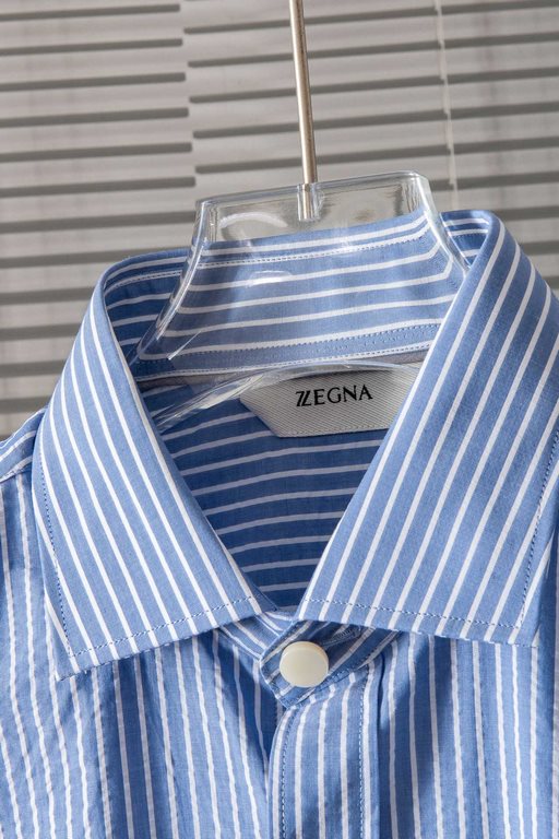 New#ZegnaZega high quality collector grade imported high weave cotton men's long sleeve shirt! Summer new high-quality luxury goods people first collector grade long-sleeved shirt, trading company channel goods, 23 years