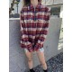 Chrome Hearts Chrome Hearts CH New Flannel Plaid Half-Zip Shirt Top Photo Collection