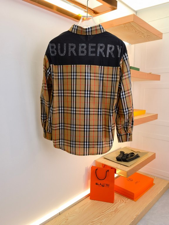 Burberry 2023ss new men's long sleeve shirt, high quality ready-to-wear! Customized fabric Breathable and comfortable, impeccable details, brand elements design concept, reflecting high quality. Hand feel delicate and so