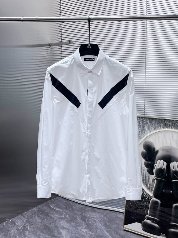 NEIL BARRETT NEIL BARRETT 2023ss Early Fall New Long Sleeve Shirt Shirt, High-end version! Counter customized fabrics Breathable comfort, impeccable details, brand elements design concepts, reflecting high quality. Hand 