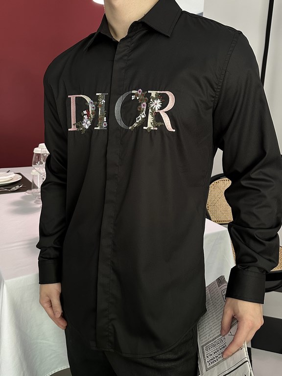 DIOR  Dior gradient floral embroidery shirt long sleeve on the picture collection