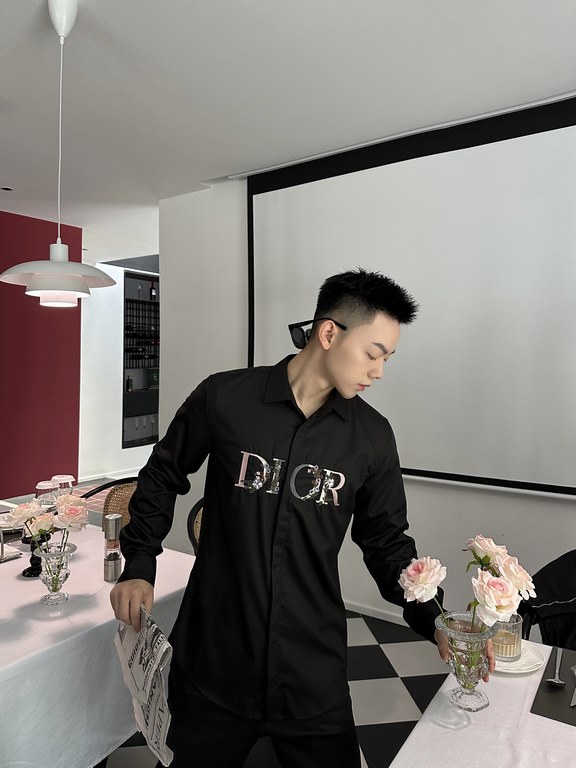 DIOR  Dior gradient floral embroidery shirt long sleeve on the picture collection