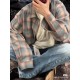 #Maison MargielaMaison Margiela co-branded pink and blue plaid blouse on the body