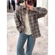 #Maison MargielaMaison Margiela co-branded pink and blue plaid blouse on the body