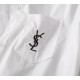 Saint Laurent 2023ss new men's long sleeve shirt, high quality ready-to-wear! Customized fabric Breathable and comfortable, impeccable details, brand elements design concept, reflecting high quality. The handfeel is deli