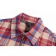 Chrome HeartsCrowheart Flannel Half-Zip Plaid Shirt.Custom-dyed yarn is made of 11 count double stranded 240g (260g after washing) cotton blend facecloth. Front brushed. Laser infrared positioning. Hand cut. All-around a