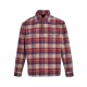 Chrome HeartsCrowheart Flannel Half-Zip Plaid Shirt.Custom-dyed yarn is made of 11 count double stranded 240g (260g after washing) cotton blend facecloth. Front brushed. Laser infrared positioning. Hand cut. All-around a