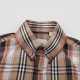 BurberryBurberry New Pocket Embroidery Stripe Long Sleeve ShirtBBR brand's most representative striped elements shirt, counter sales first models. The fabric is made of double stranded 80 woven twill fabric, checkered co