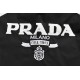 PRADAPrada Back 1913 Leather Embroidery Letter ShirtUsing Australia imported 180g, tencel fixed weave high-density stiff fabrics open mold custom engraved logo buttons splicing fake two pieces patch leather embroidery cu