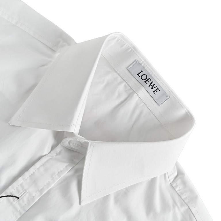 LoeweLoewe 23ss Co-branded Pocket Flame Embroidered Short Sleeve ShirtAdopting Casifa three-dimensional embroidery imported from South Korea 00 cotton, fabric features soft and comfortable silk luster, several times wash