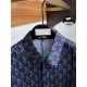 Dior SpringSummer 2023ss New Silk Short Sleeve Shirt Set  The short sleeve shirt reinterprets Dior elements from a modern perspective. Crafted from dark gray silk twill, it's embellished with the CD Diamond pattern. Desi