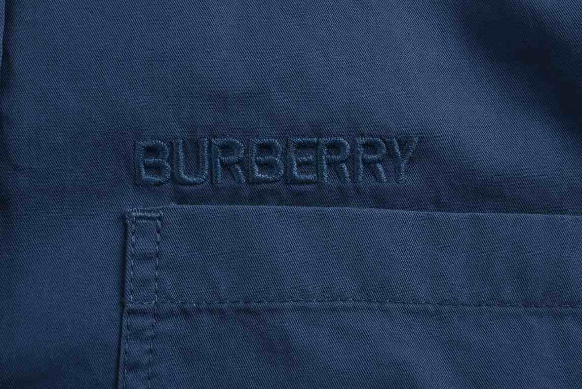 BurberryBurberry 23ss Small Label Embroidered ShirtThe use of cotton twill fabric, garment after dyeing, and then wash with environmentally friendly enzymes (in a certain PH value and temperature of the fabric fiber degr