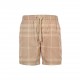 BurberryBurberry Striped Plaid Beach ShortsSummer channel limited beach shorts, custom striped fabric as the finishing touch of the entire pants, more personality senior, loose wide leg pants version, on the body in seco