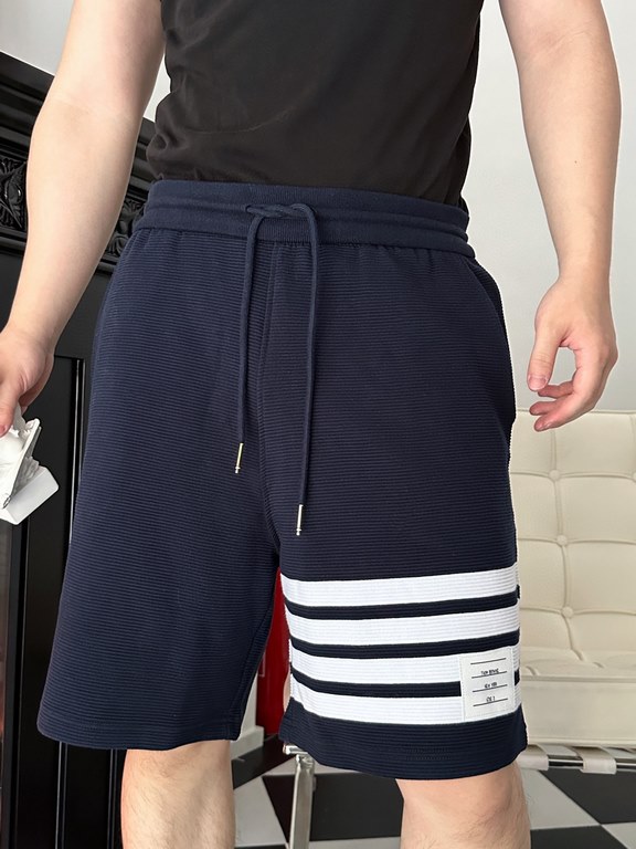 #Thom BrowneThom Browne 23ss Water Wave Waffle Shorts Top