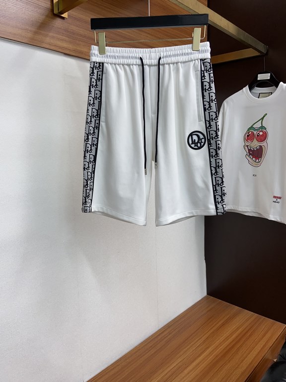 Dior 2023 spring and summer new casual shorts, the official website synchronization sale, pants craft design, imported guest accessories, fabric customization, factory production inspection-free! Every detail to the extr