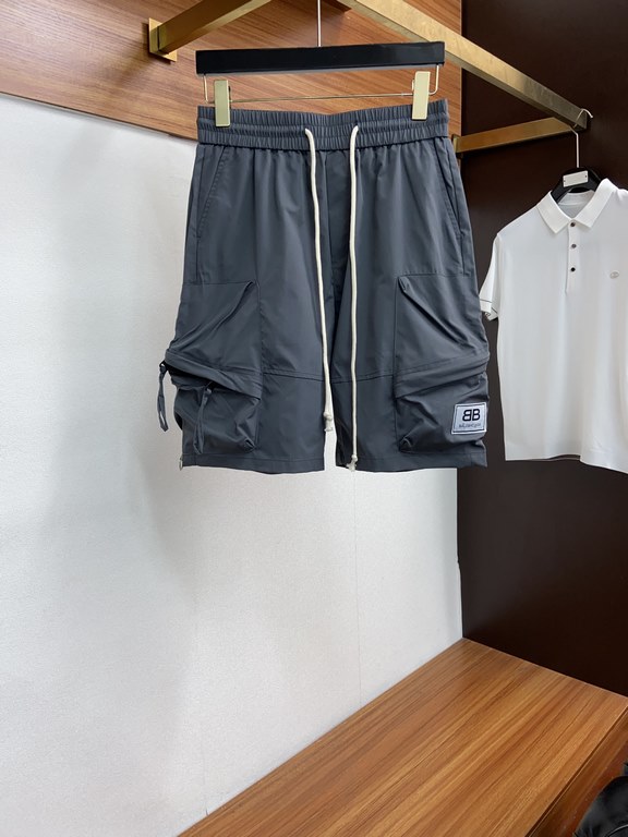 Paris House 2023 spring and summer new casual shorts, the official website synchronization sale, pants body craft design, imported guest accessories, fabric customization, factory products free of inspection! Every detai