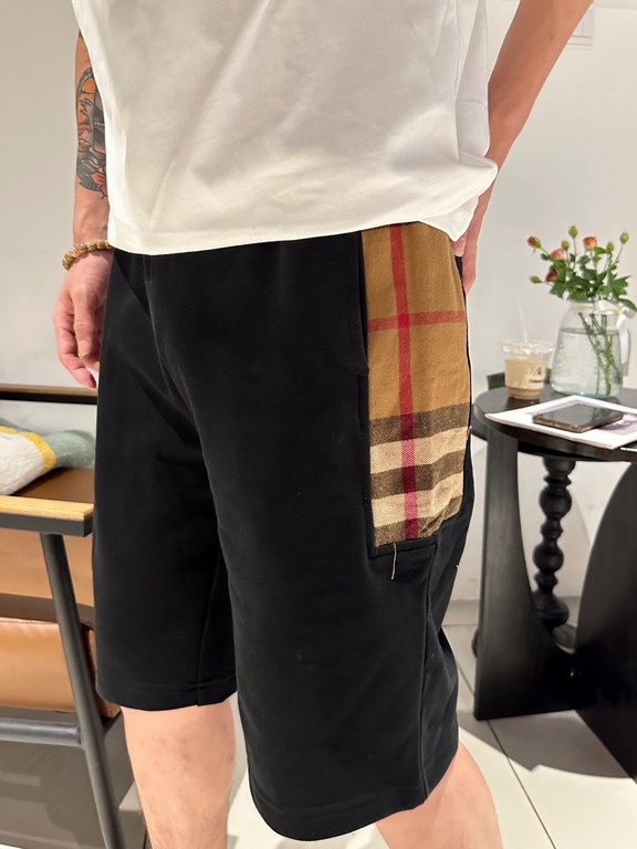 #BurberryBurberry 23ss Classic Side Gingham Patchwork Shorts Upper