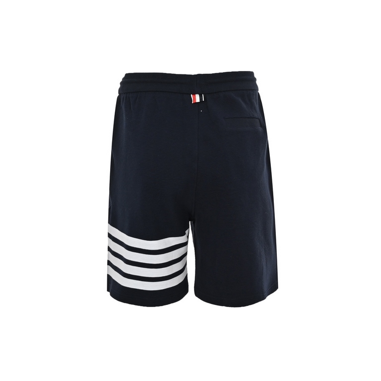 Thom BrowneThom Browne 23ss Water Wave Waffle ShortsCustom woven spinning and dyeing with 420g (455g after washing) cotton waffle material, arm 4bar cycle fabric hand splicing, custom red, white and blue webbing 2.5cm, c