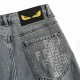 Fendi  Fendi retro classic leather label denim shortsSo far this year to do the most awesome jeans, heavy wash process, hidden mystery details are very much, this time the main push of the pants either version or on the 