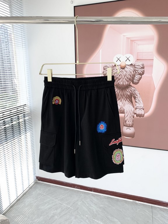 Louis Vuiton Louisden SpringSummer 2023 Unisex   Logo Casual Shorts, 2023 New Unisex Casual Shorts are online, another great piece to make a statement! Theme concept of the road  Wieden, design logo embroidery pattern tr