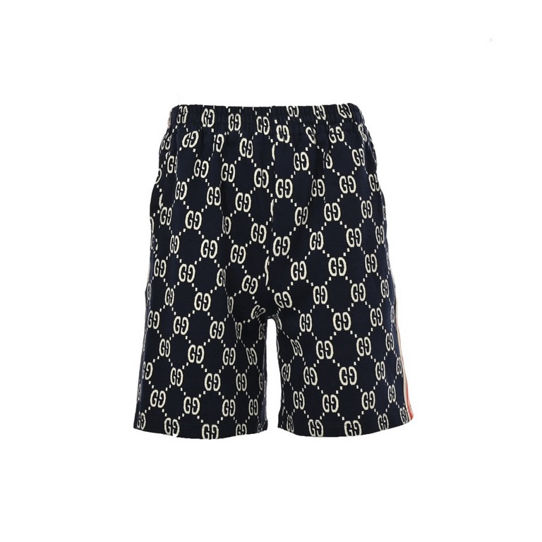 Gucci  Gucci classic all over print jacquard shorts.Original custom cotton jacquard fabric pockets hand-positioned planted all the letters are horizontal and vertical are aligned Set zipper head is heavy specific brushed