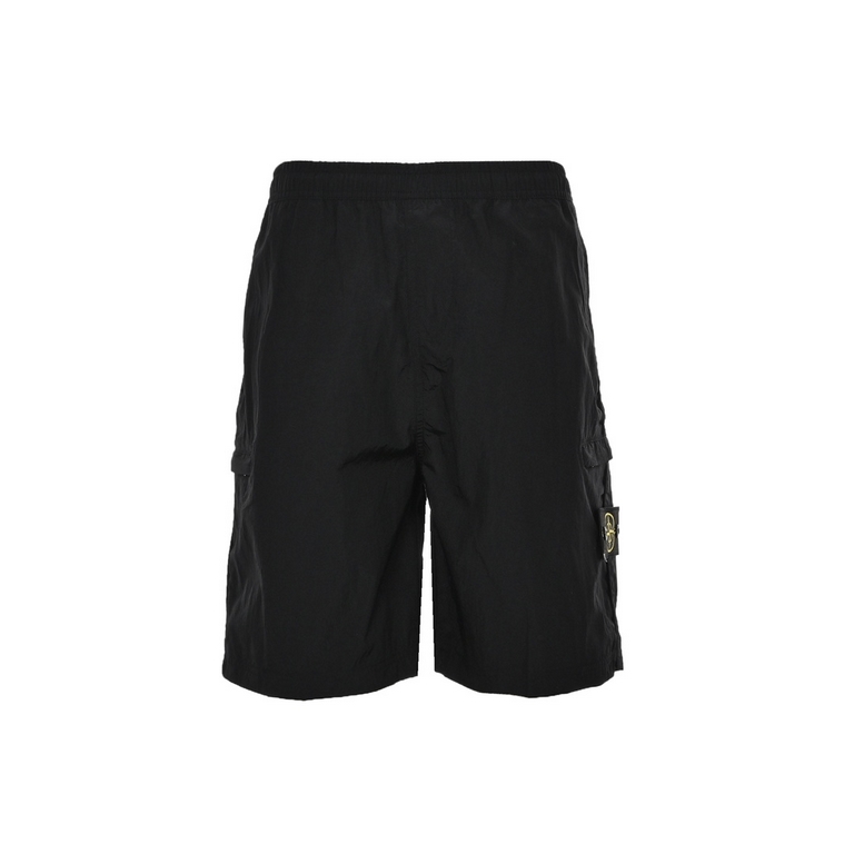 Stone lslandstone island 23ss metallic nylon side double zipper shortsColor ：Black GraySize ：M-XXL