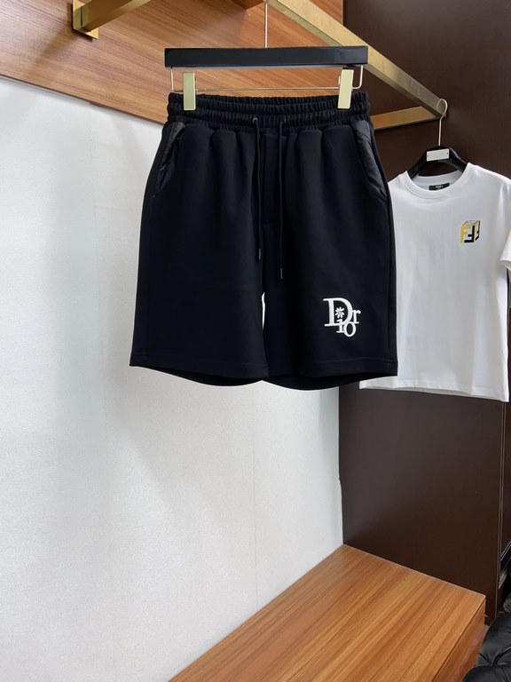 Dior 2023 spring and summer new casual shorts, the official website synchronization sale, pants craft design, imported guest accessories, fabric customization, factory production inspection-free! Every detail to the extr