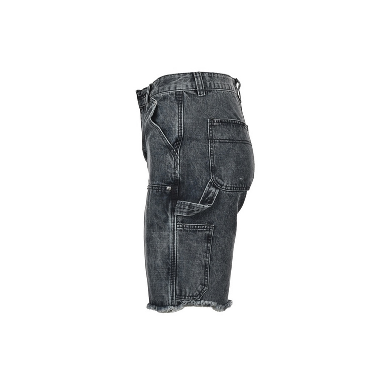 Chrome HeartsCrocker Heart Embossed Work Denim ShortsDenim work shorts with positional crop patchwork design and lightly distressed light gray wash. Classic elements and washed tannin fabric create a relaxed fit. Straigh