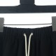 Celine Celine CE Basic Embroidered Letter Terry Destroyer Shorts#Higher version customizedMade of Conny brand linen gray yarn, custom woven 340g terry fabric (black dyed yarn), different from the cheap terry on the marke