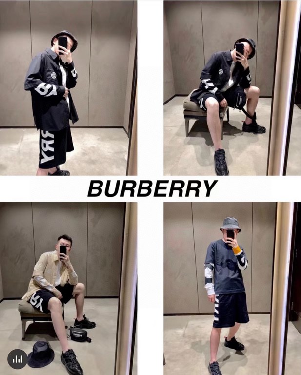 #BurberryBurberry Side Gummed Monogram Shorts Top