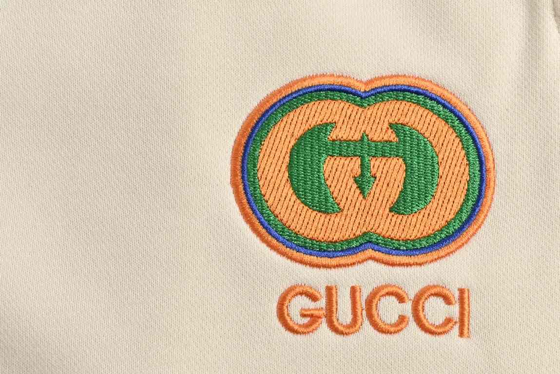 GucciGucci 23ss Double G Embroidery ShortsCounter customized cotton fabric, super texture, soft and breathable, fashionable men's and women's casual shorts.Color blackalmondSizeS-XL