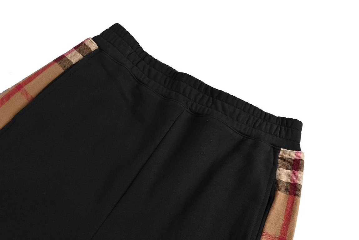 BurberryBurberry 23ss Classic Side Check Patchwork Shorts100% Cotton 380g Towel bottom sweatshirt fabric, 100% reproduction. Side panels in classic woven plaid.Rubberized waterproof label on back pocket, 99% reproduction