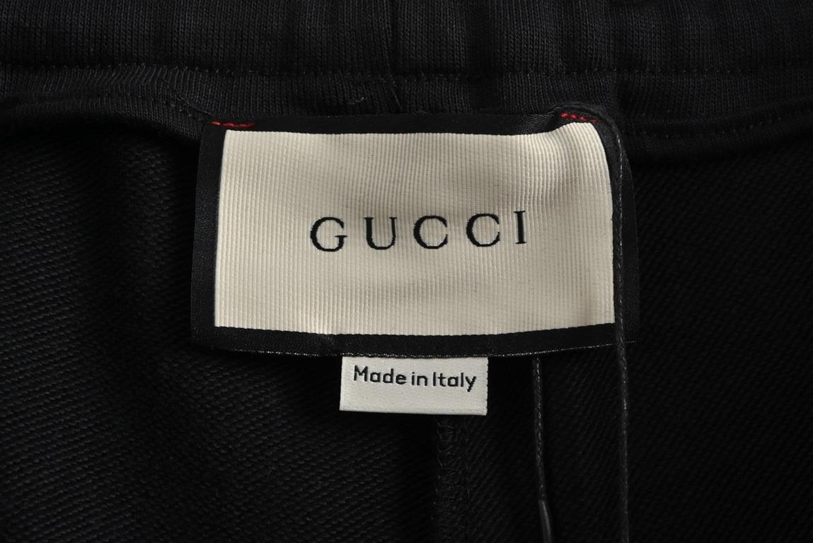 GucciGucci 23ss Double G Embroidery ShortsCounter customized cotton fabric, super texture, soft and breathable, fashionable men's and women's same casual shortsColor blackalmondSizeS-XL