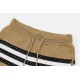 Burberry shorts BURBERRY Burberry Classic2023SS new knitted shorts, custom fabric using wafer fabric weaving, jacquard knitting process, version of the tight three-dimensional, 4-bar splicing, customized trouser rope har