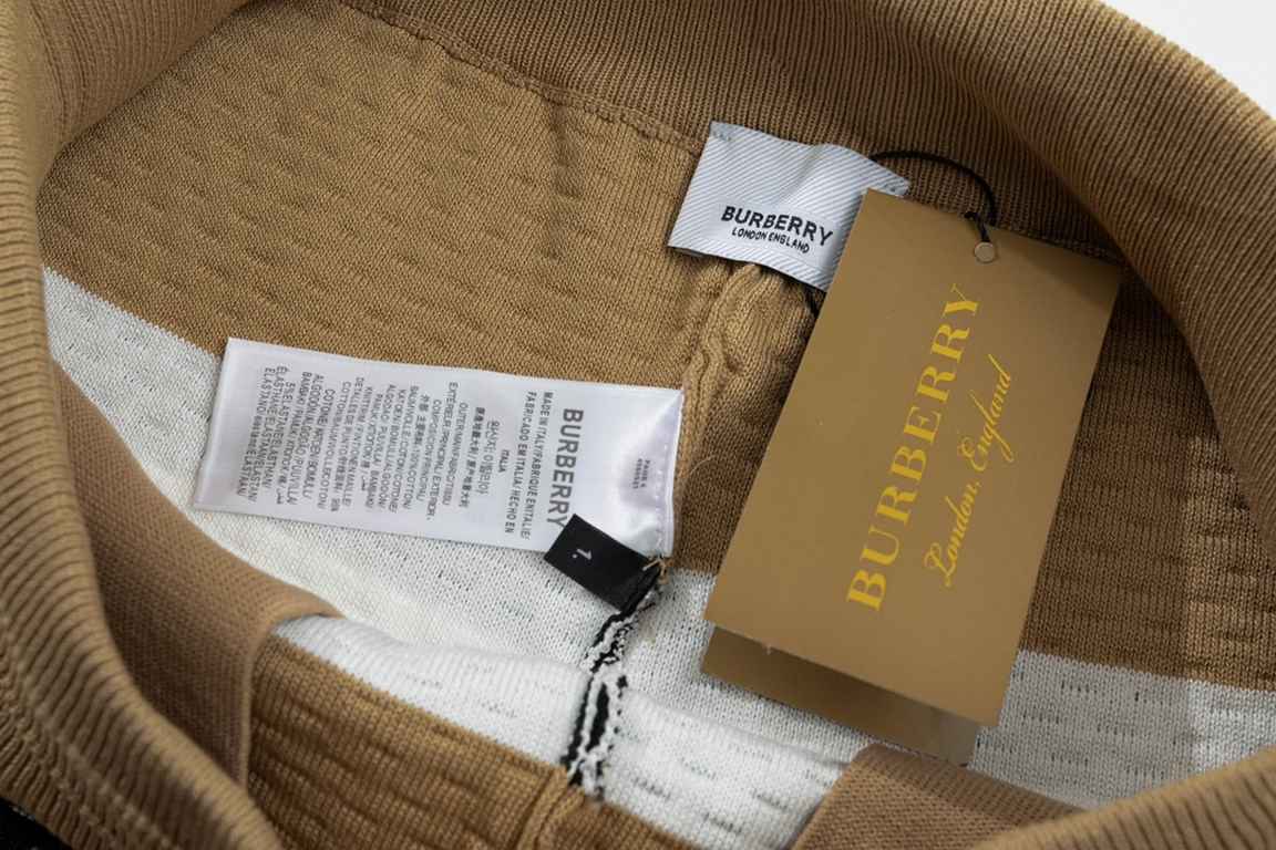 Burberry shorts BURBERRY Burberry Classic2023SS new knitted shorts, custom fabric using wafer fabric weaving, jacquard knitting process, version of the tight three-dimensional, 4-bar splicing, customized trouser rope har