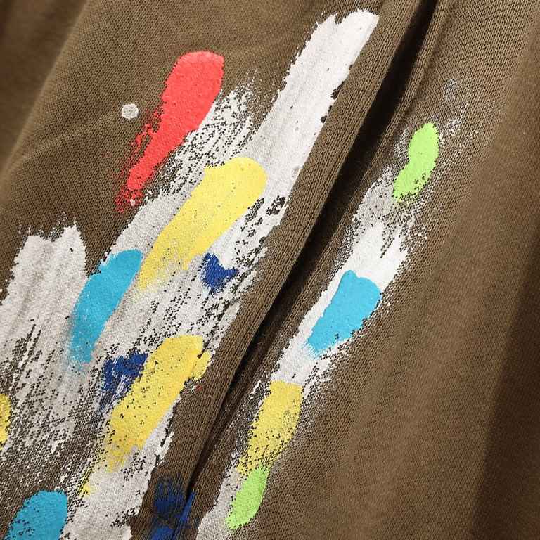 GALLERY DEPT Hand Painted Graffiti Splattered Ink Rolled Vandalism ShortsSize：S.M.L.XL