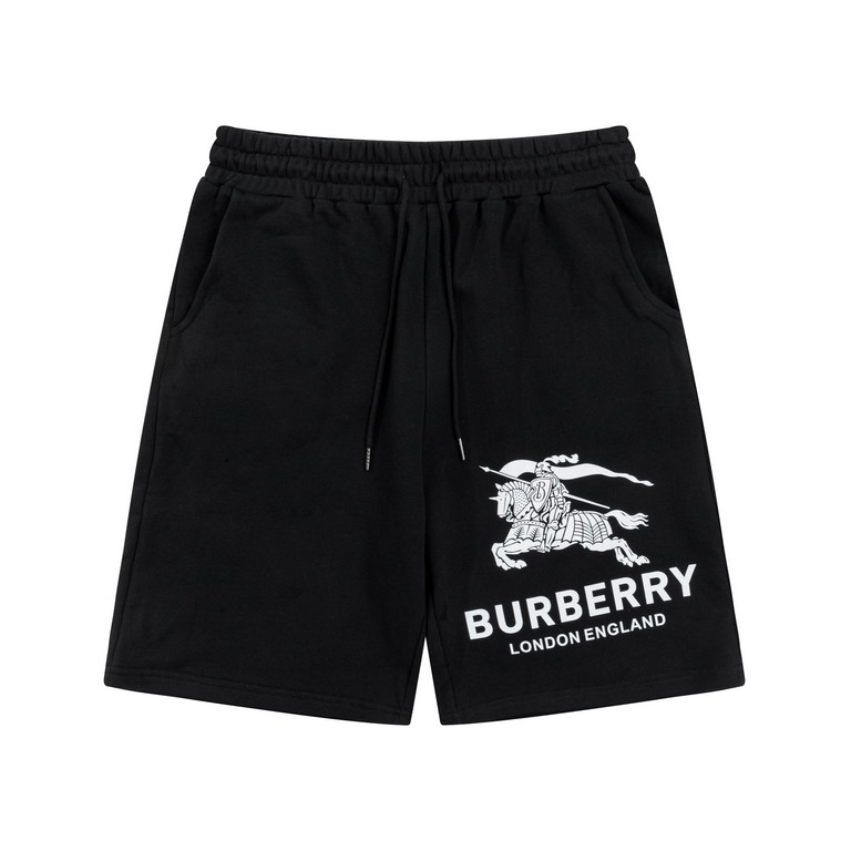 New   shorts! BBR 2023SS spring and summer short-sleeved new   New Knight War Horse LOGO T-shirt Three labels complete Men's and Women's black white Size xs s m l