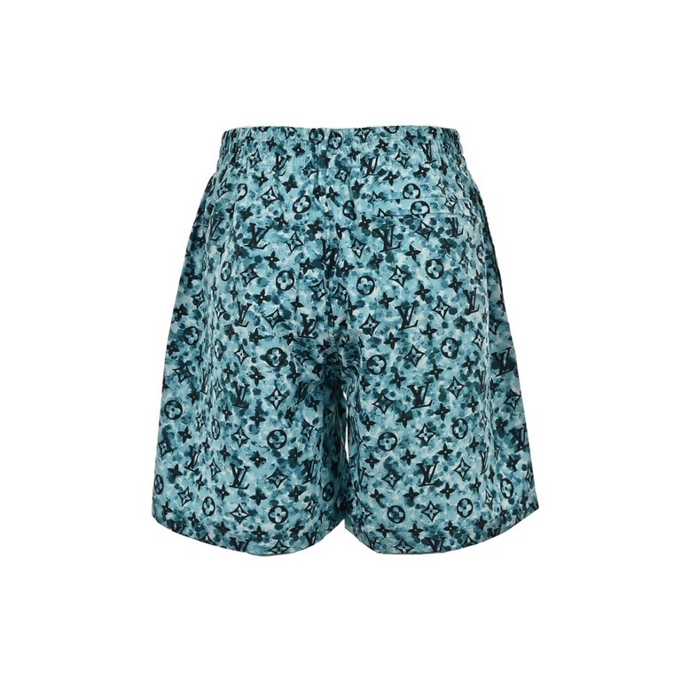 Louis Vuitton 23ss Printed Halo Beach ShortsLouis Vuitton 23ss Printed Swoosh Beach ShortsCustomized green ink-splash effect fabricClassic monogram print all over.Stretch elasticized waistbandBlack liningNormal fit for b