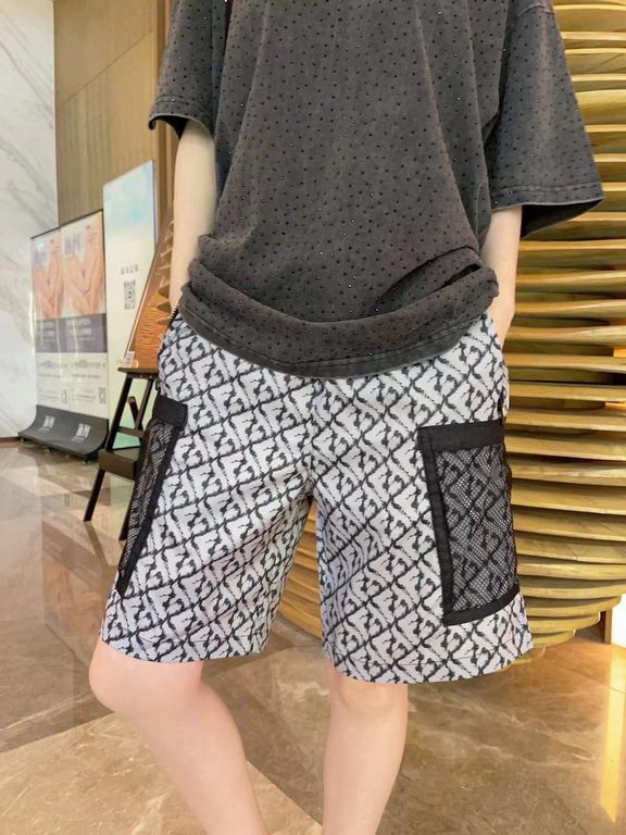 #FendiFendi 23ss Mesh Pocket All Over Print Beach Shorts on