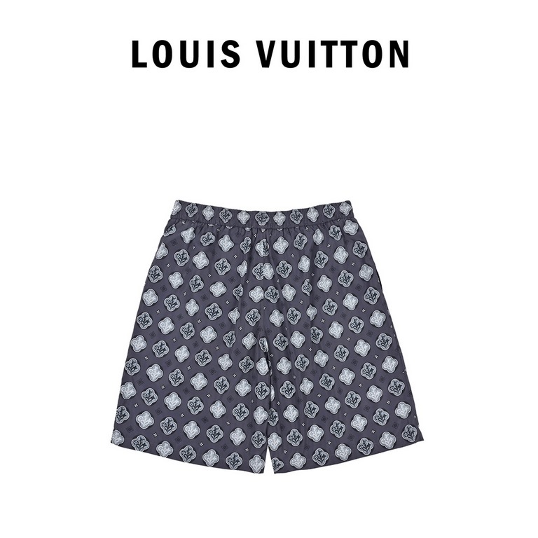 Louis vuitton LV heavy duty full print old flower beach shortsClassic series long full print shorts, counter customized fabric, breathable and comfortable, impeccable details, brand elements design concept, reflecting hi