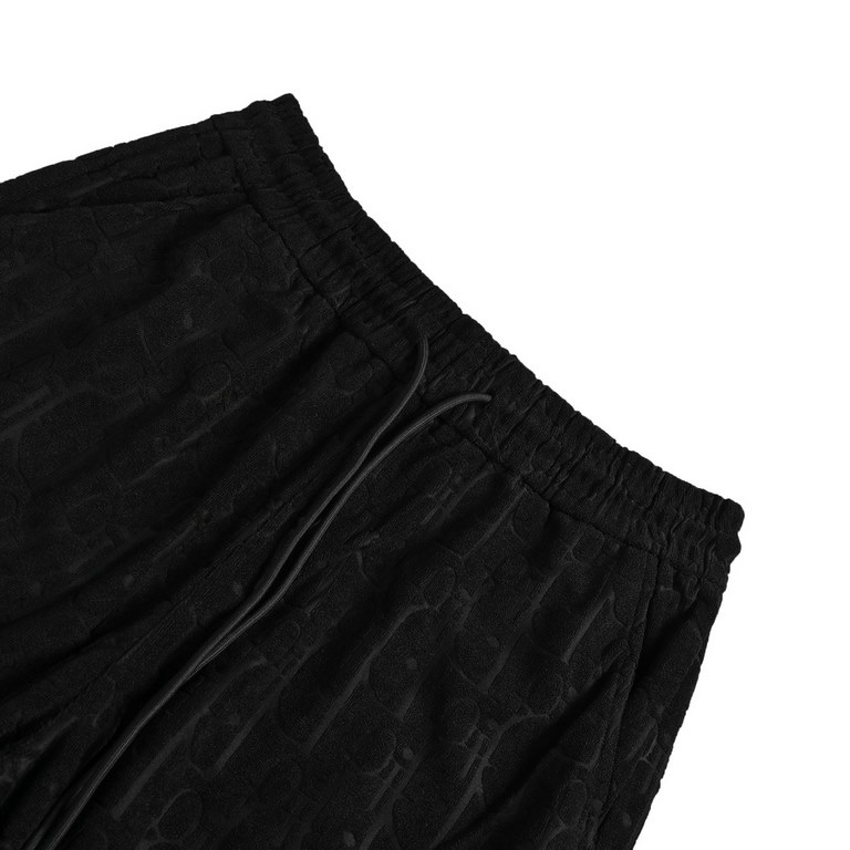 DiorDior 23ss full logo jacquard terry shorts23 new knitted shorts, customized fabric using wafer fabric weaving, jacquard knitting process.Version of the tight three-dimensional, customized pants rope hardware texture, 