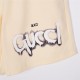 GucciGucci 23Fw summer new dissolved large letters logo print shortsDigital direct injection counter newCustomized 400 grams of the same vat-dyed cotton fabrics feel very comfortableThreaded fixed weaving and dyeing with