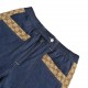 Gucci 23ss Appliqué Denim ShortsGucciGucci 23ss patchwork denim shortsThe fabric is made of high-count, high-density environmentally friendly washed denim fabric, solid color denim fabric   jacquard GG jacquard fabric sp