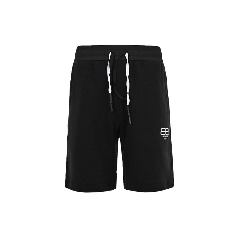 BalenciagaParis lcon 23ss Locker Embroidered ShortsNew springsummer athleisure shorts with a mid-rise waist and BB Paris lcon logo embroidery on the front, exquisite workmanship and details that show the brand's style.Th