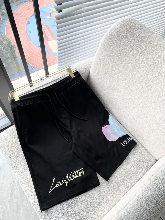 Louis Vuiton Louisden SpringSummer 2023 Unisex   Logo Casual Shorts, 2023 New Unisex Casual Shorts are online, another great piece of work that will make you look good! Theme concept of the road  Wieden, design letter lo