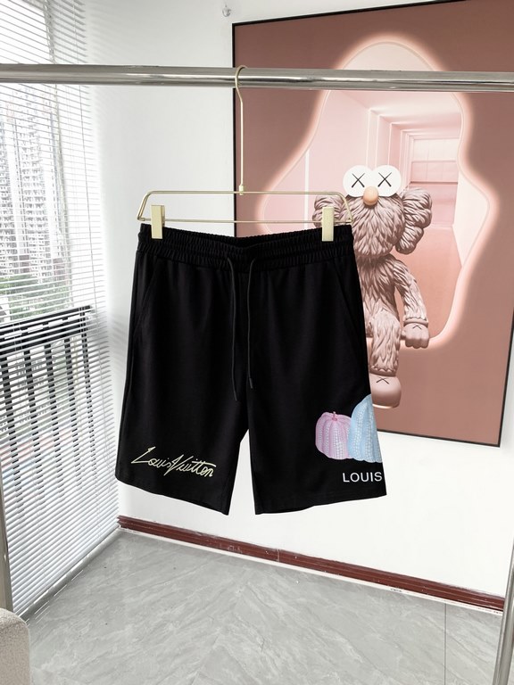 Louis Vuiton Louisden SpringSummer 2023 Unisex   Logo Casual Shorts, 2023 New Unisex Casual Shorts are online, another great piece of work that will make you look good! Theme concept of the road  Wieden, design letter lo